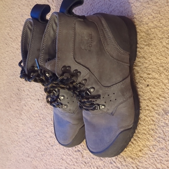 Sorel Ankeny Gray Leather Mid Hiker Boots Men’s Size 8 - Picture 2 of 11